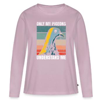 Taubenflüsterer Taubenzüchter Taubenzucht - Frauen Premium Bio Langarmshirt - Altrosa - Vorne - Julia (174cm)