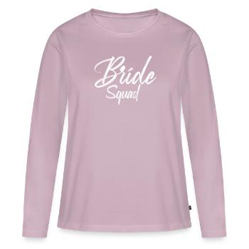 Bride Squad Braut Team Braut - Frauen Premium Bio Langarmshirt - Altrosa - Vorne - Julia (174cm)