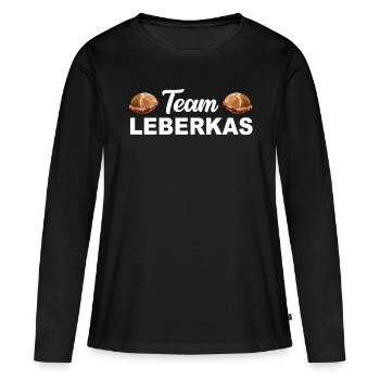 Leberkäs Bayern Leberkas Semmel Fleischkäse - Frauen Premium Bio Langarmshirt - Schwarz - Vorne - Julia (174cm)