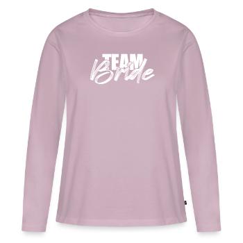 Team Bride Bachelorette Party Braut - T-shirt manches longues Premium bio Femme - rose poudré - Devant - Julia (174cm)