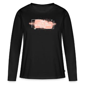 Unité d’égalité séparée par couleur de lessive - T-shirt manches longues Premium bio Femme - noir - Devant - Julia (174cm)