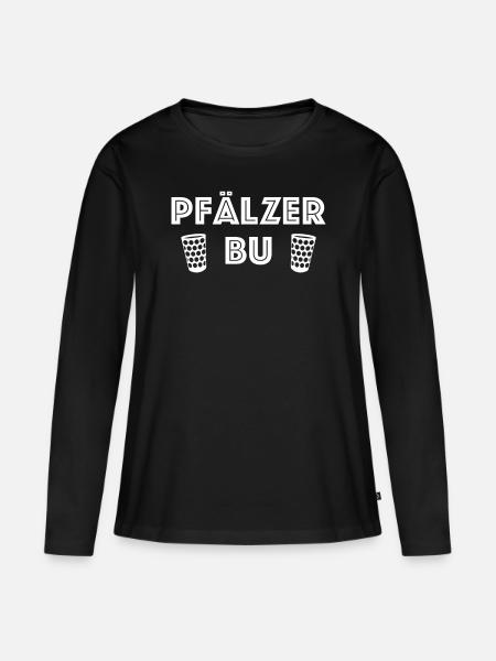Pfalz Pfälzer Rheinland Pfalz - Frauen Premium Bio Langarmshirt - Schwarz