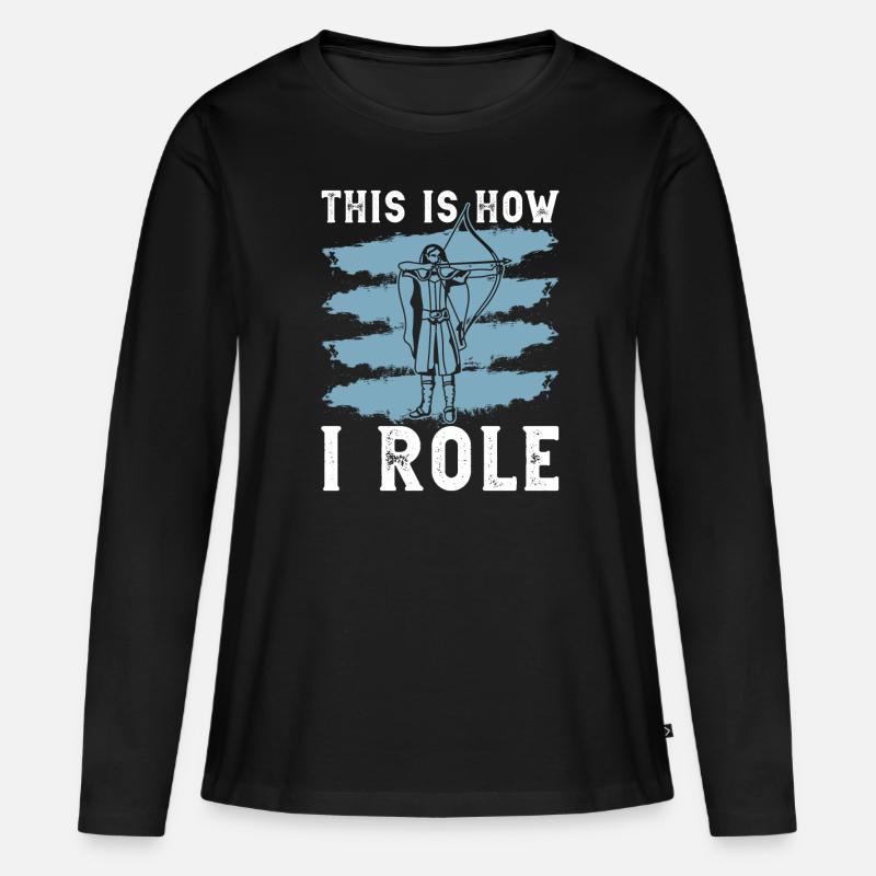Rpg-rollenspiele Und Larping - Frauen Premium Bio Langarmshirt - Schwarz
