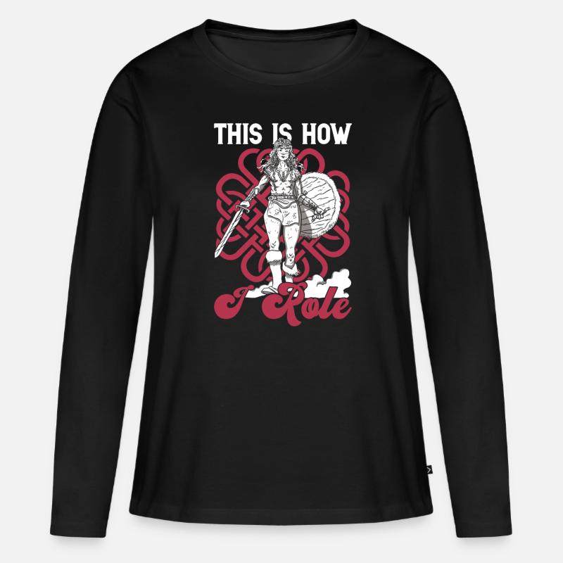 Rpg-rollenspiele Und Larper - Frauen Premium Bio Langarmshirt - Schwarz