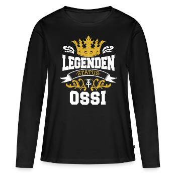 Allemagne de l’Est Ossi de l’Est RDA Patrie Bloc de l’Est - T-shirt manches longues Premium bio Femme - noir - Devant - Julia (174cm)