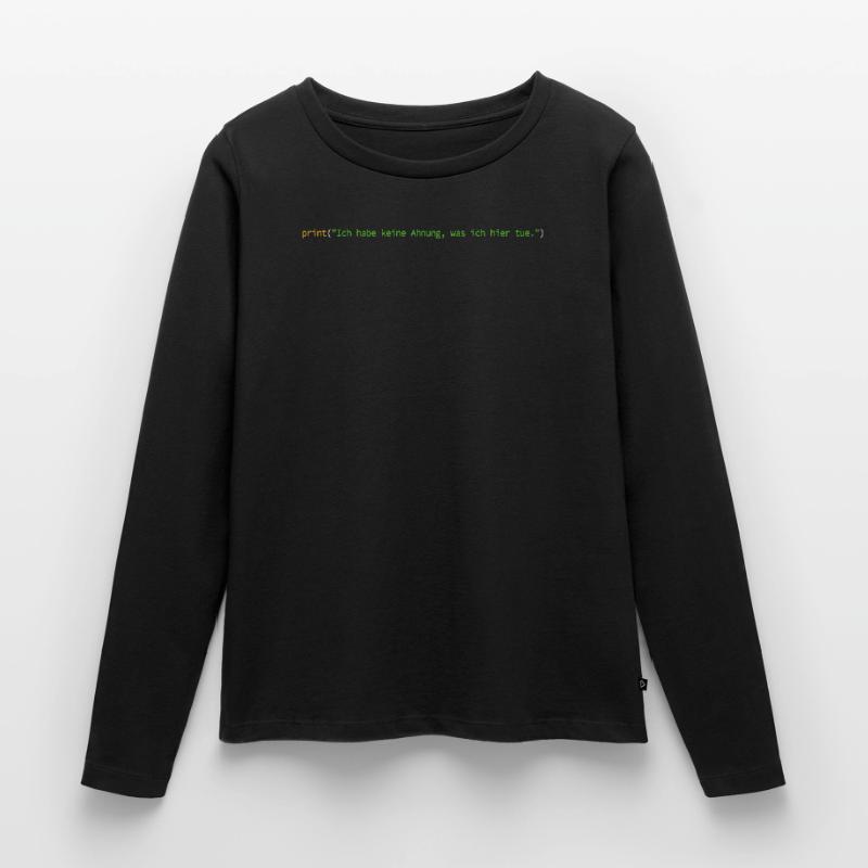Programmierer Informatiker Nerd Softwareingenieur Frauen Premium Bio Langarmshirt