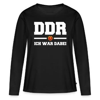 Allemagne de l’Est Ossi de l’Est RDA Patrie Bloc de l’Est - T-shirt manches longues Premium bio Femme - noir - Devant - Julia (174cm)
