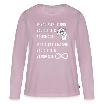 Giftig vs. giftig - Frauen Premium Bio Langarmshirt - Altrosa - Vorne - Julia (174cm)