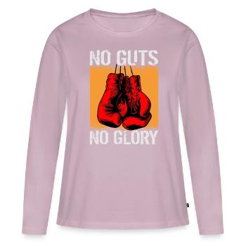 Kein Mut, kein Ruhm Boxen - Frauen Premium Bio Langarmshirt - Altrosa - Vorne - Julia (174cm)
