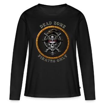 Dead Zone v3 - Frauen Premium Bio Langarmshirt - Schwarz - Vorne - Julia (174cm)