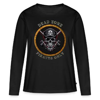 Dead Zone v7 - Frauen Premium Bio Langarmshirt - Schwarz - Vorne - Julia (174cm)