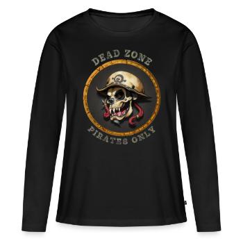 Dead Zone v11 - Frauen Premium Bio Langarmshirt - Schwarz - Vorne - Julia (174cm)