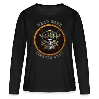 Dead Zone v4 - Frauen Premium Bio Langarmshirt - Schwarz - Vorne - Julia (174cm)