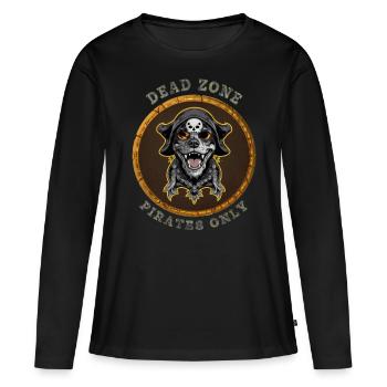 Dead Zone v10 - Frauen Premium Bio Langarmshirt - Schwarz - Vorne - Julia (174cm)