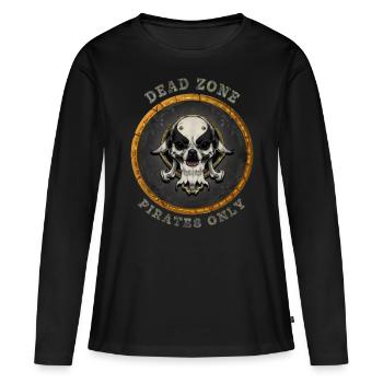 Dead Zone v12 - Frauen Premium Bio Langarmshirt - Schwarz - Vorne - Julia (174cm)