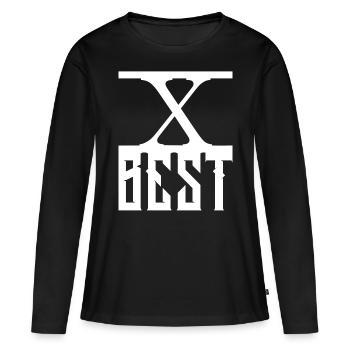 Best - Frauen Premium Bio Langarmshirt - Schwarz - Vorne - Julia (174cm)