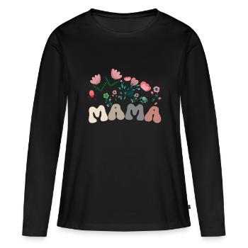 Die beste Mutter der Welt - Frauen Premium Bio Langarmshirt - Schwarz - Vorne - Julia (174cm)