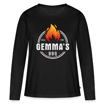 Gemmas BBQ - Women's Premium Organic Long Sleeve Shirt - black - Front - Julia (174cm)