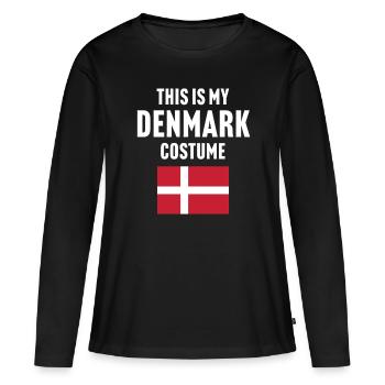 C’est mon costume du Danemark - T-shirt manches longues Premium bio Femme - noir - Devant - Julia (174cm)