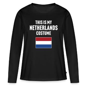 Ce costume de mes Pays-Bas - T-shirt manches longues Premium bio Femme - noir - Devant - Julia (174cm)