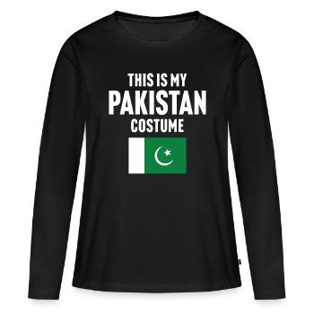 C’est mon costume pakistanais - T-shirt manches longues Premium bio Femme - noir - Devant - Julia (174cm)