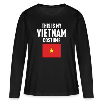 C’est mon costume de Vietnam - T-shirt manches longues Premium bio Femme - noir - Devant - Julia (174cm)