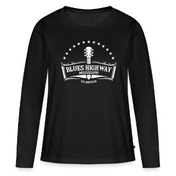 Mississippi The Blues Highway 61 Musique Usa - T-shirt manches longues Premium bio Femme - noir - Devant - Julia (174cm)