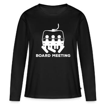Snowboard Meeting - Women's Premium Organic Long Sleeve Shirt - black - Front - Julia (174cm)