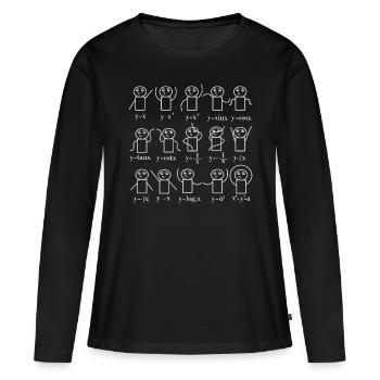 Mathematische Funktionen - Frauen Premium Bio Langarmshirt - Schwarz - Vorne - Julia (174cm)
