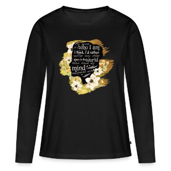 Citation de Sydney Sage - Richelle Mead Vampire Academy - T-shirt manches longues Premium bio Femme - noir - Devant - Julia (174cm)