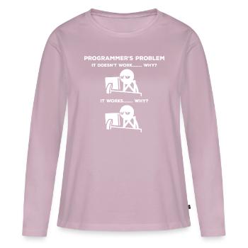 Informatiker Problem - Frauen Premium Bio Langarmshirt - Altrosa - Vorne - Julia (174cm)