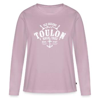 Old Sailors Toulon Naval Yard - Women's Premium Organic Long Sleeve Shirt - dusky pink - Front - Julia (174cm)