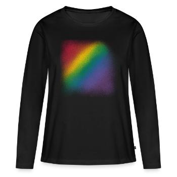 arc en ciel - T-shirt manches longues Premium bio Femme - noir - Devant - Julia (174cm)