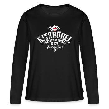 Kitzbuhel Freestyle riders Austrian Alps - T-shirt manches longues Premium bio Femme - noir - Devant - Julia (174cm)