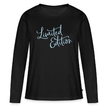 Limited Edition - Frauen Premium Bio Langarmshirt - Schwarz - Vorne - Julia (174cm)