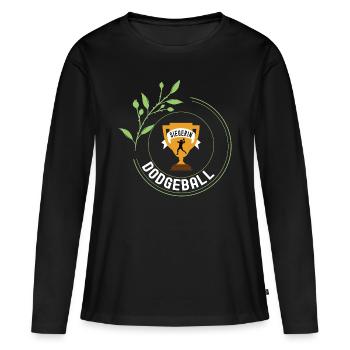 Dodgeball Siegerin Gewinnerin Turnier Spielerin - Frauen Premium Bio Langarmshirt - Schwarz - Vorne - Julia (174cm)