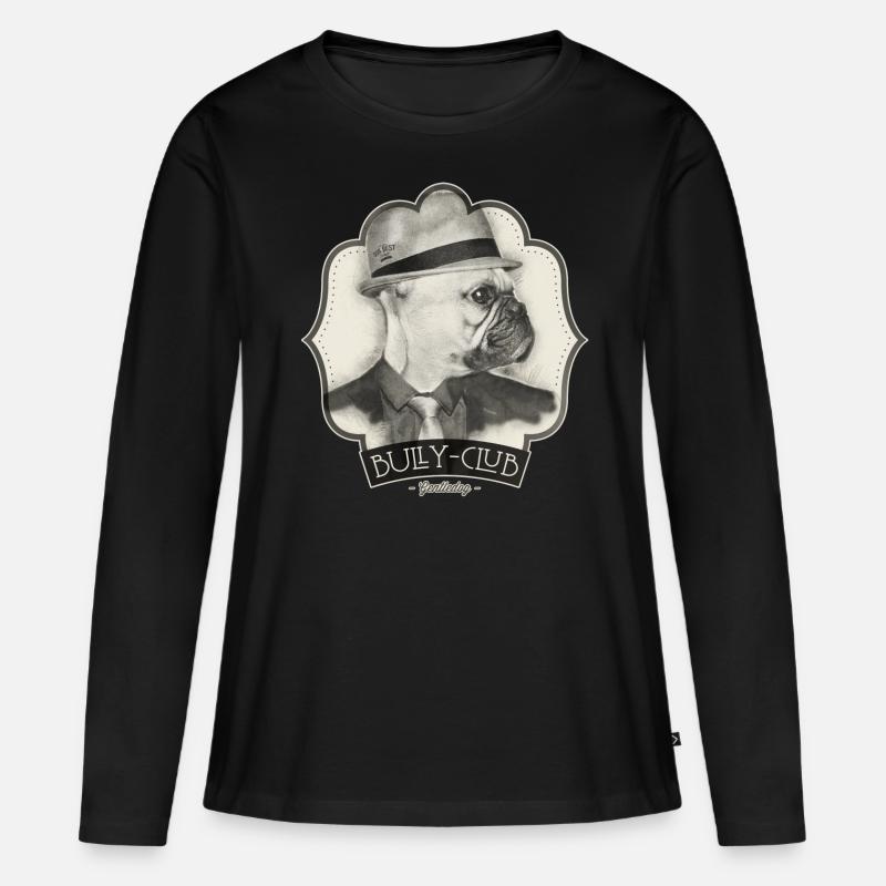 Bully-Club - Frauen Premium Bio Langarmshirt - Schwarz