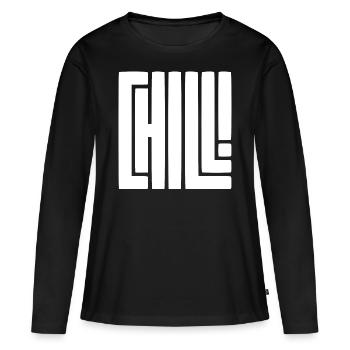 Froid! - T-shirt manches longues Premium bio Femme - noir - Devant - Julia (174cm)