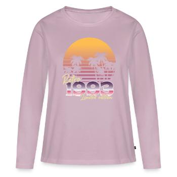 SW 1993 rétro édition limitée - T-shirt manches longues Premium bio Femme - rose poudré - Devant - Julia (174cm)