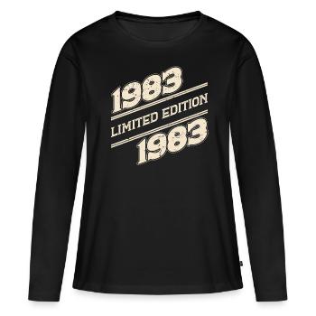 BC 1983 Édition limitée - T-shirt manches longues Premium bio Femme - noir - Devant - Julia (174cm)