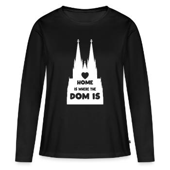 Cathédrale de Cologne - T-shirt manches longues Premium bio Femme - noir - Devant - Julia (174cm)