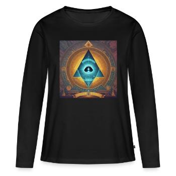 Visualize - Women's Premium Organic Long Sleeve Shirt - black - Front - Julia (174cm)