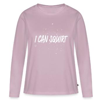 Squirt - T-shirt manches longues Premium bio Femme - rose poudré - Devant - Julia (174cm)