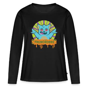 FRENCHCORE FRENCH CORE Cat - Women's Premium Organic Long Sleeve Shirt - black - Front - Julia (174cm)