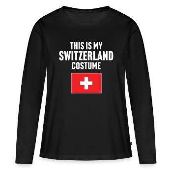 Ce costume de ma Suisse - T-shirt manches longues Premium bio Femme - noir - Devant - Julia (174cm)