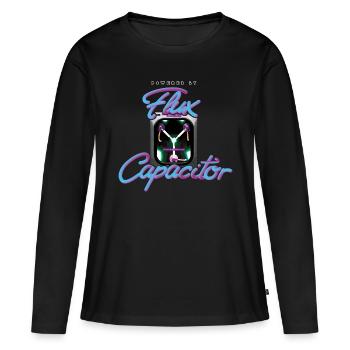 Retour Vers Le Futur Flux Capacitor - T-shirt manches longues Premium bio Femme - noir - Devant - Julia (174cm)