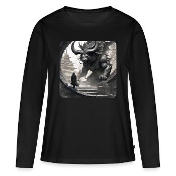 Demon, Monster, Monster, Monster, - Women's Premium Organic Long Sleeve Shirt - black - Front - Julia (174cm)