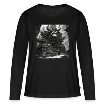 Demon Monster Monster Portal - Women's Premium Organic Long Sleeve Shirt - black - Front - Julia (174cm)