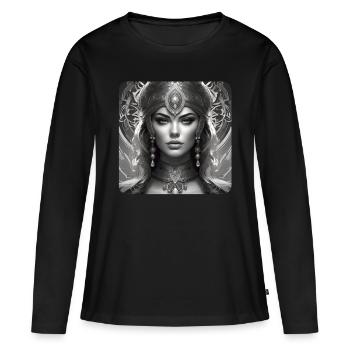 Mystical Fantasy Woman - Women's Premium Organic Long Sleeve Shirt - black - Front - Julia (174cm)