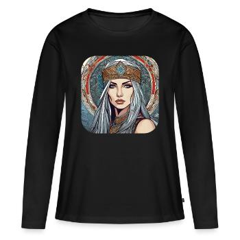 Femme fantastique mystique - T-shirt manches longues Premium bio Femme - noir - Devant - Julia (174cm)